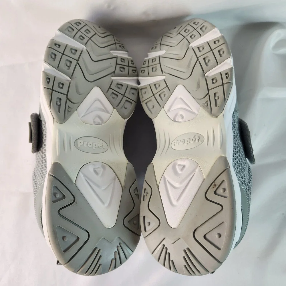 Propet Stability X Strap Gray White Walking Sneakers Mens Size 16X 3E Extra Wide